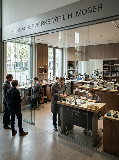 Eine moderne Uhrmacherwerkstätte