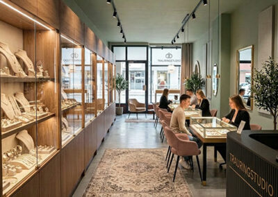 modernes Trauringstudio