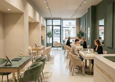 modernes Trauringstudio