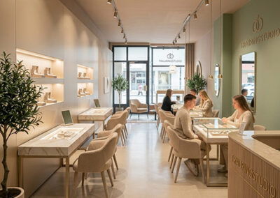 modernes Trauringstudio