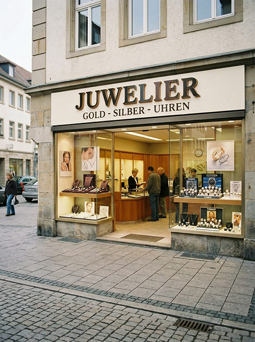 vorher500 älteres Juweliergeschäft